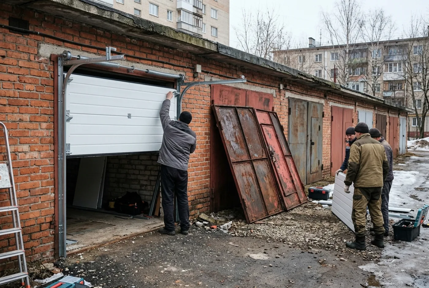 Замена гаражных ворот в Балаково